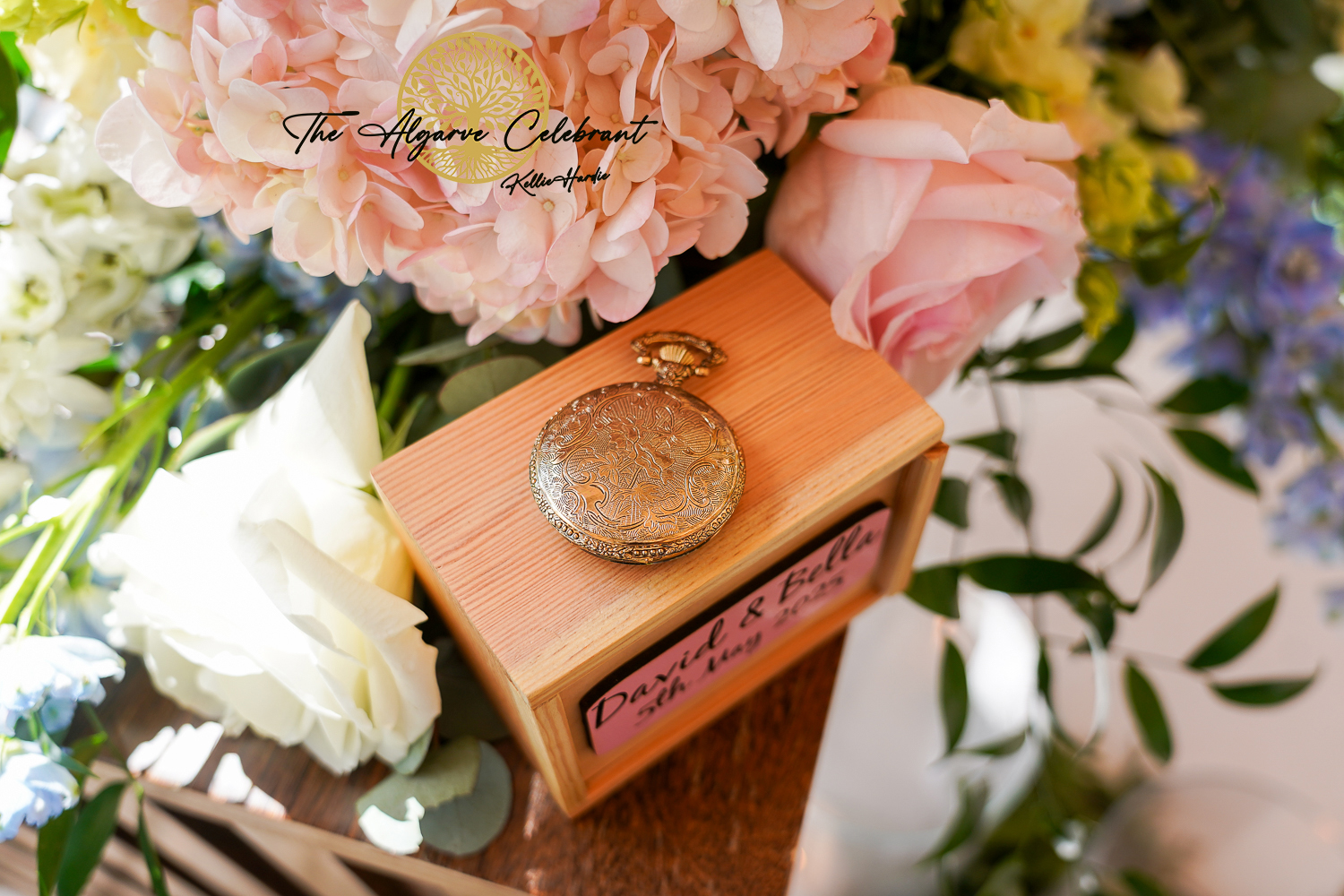 The Pocket watch Ceremony, done by The Algarve Celebrant - Kellie Hardie